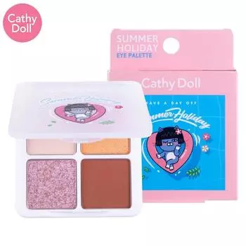 Cathy Doll Kakao Friends Summer Holiday Eye Palette 1,5 г X 4 цвета - тайская косметика для макияжа