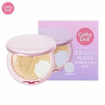 Cathy Doll La Vie En Fleurs Crystal Flora Powder Pact SPF15 11г - Тайская косметика 21 Liight Beige
