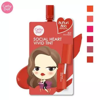 Cathy Doll Social Heart Vivid Tint 2 г - Тайская косметика