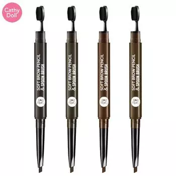 Cathy Doll Soft Карандаш для бровей и кисть-ложка 0,28 г - Тайская косметика