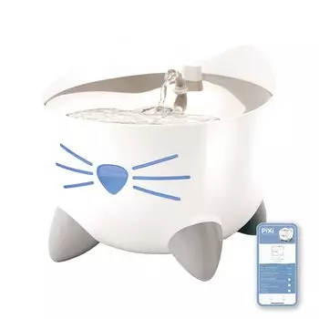 Catit Pixi Smart Умный автоматический диспенсер для воды включает в себя 1 смягчитель воды, связанный со смартфоном Фонтан, тихий, кошки, диспенсер, фильтр,