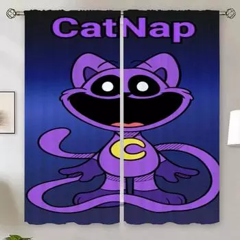 CATNAP DOGDay Современные украшения для дома Спальня Плотные шторы для окна Тюль на кухне Подхваты для штор Гостиная Шторы W50xH70cmx2pcs-CL