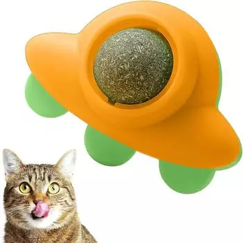 Catnip Balls Toy Funny Lickable Cat Snack Catnip Ball Kitten Playing Chewing Cleaning Teeth Toy For Small Medium Pet Supplies зелёный