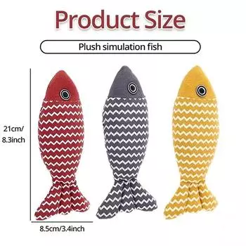 Catnip Toys Cat Interactive Simulation Fish Cat Teeth Grinding Toy Relieve Boredom Pet Supplies красный