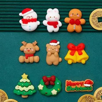 Caton Clink Рождественский милый чехол для телефона из клея и крема своими руками, заколка для волос, аксессуары из смолы, подходит для самостоятельной работы