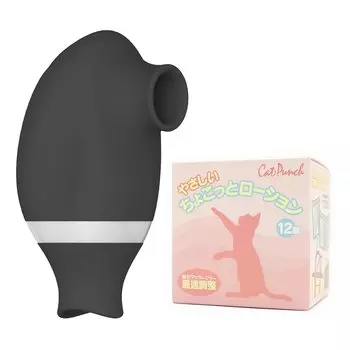 CatPunch F BLACK всасывающий вибратор лосьон SET (вибратор) & (сосать)
