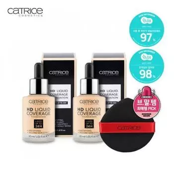 Catrice [1+1 Специальный подарок-пуховка] Catrice Hd Liquid Coverage Foundation Duo Set No 010 No 010 Light Beige