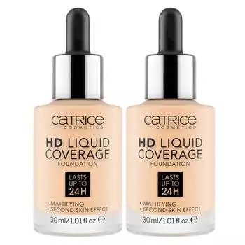 Catrice HD Liquid Coverage Foundation 30 мл, нет. 010 Светло-бежевый, 2 шт.