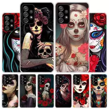 Чехол для телефона Catrina Beautiful Rose Girl с черепом для Samsung Galaxy A51 A71 A50 A70 A40 A30 A20E A10 A41 A31 A21S A11 A01 A6 A Samsung A51 4G