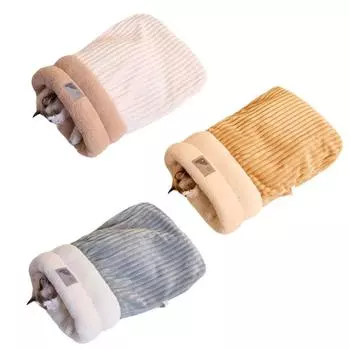 Cats Bed for Cold Weather Thick Padded Plush Liners Sleep Bag for Cats Resting Snuggling Indoor Cats Sleep Bag Rest Bed
