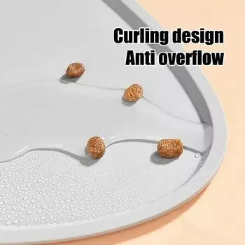 Cats Cats Bed Food Feeder Cats Beds and Furniture Bowl Dog Tray Placemat Products. Water Silicone Things for Feeding Puppy Mat 110Cm & Custom Shape 3 серый