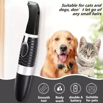 Cats Dog Grooming Clipper Pet Hair Trimmer for Dogs Low Noise Pet Hair Clipper Grooming Kit Cats Pets Foot Clipper Grooming Tool чёрный