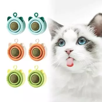 Cats Toys Natural Catnip Balls Rotatable Licking Catnip Wall Ball Toy Teeth Cleaning Cat Accessories Pet Supply