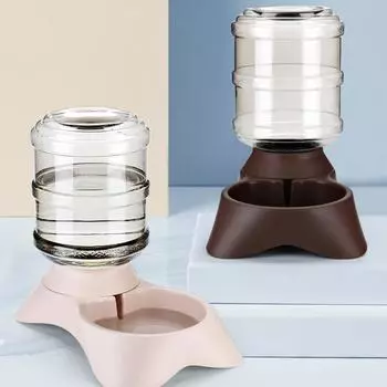 Cats Water Feeders Cats Feeding Water bottle Dog Water Dispenser Dog Automatic Feeders And Water Pet Feeders Dog Feeders Feeder бежевый