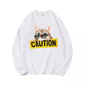 CAUTION Autumn Clothing Long Sleeved Pure Cotton New Men s and Women s Top, Spring Inner Layer, Basic Shirt, Round Neck Long Sleeved T-shirt M коричневый