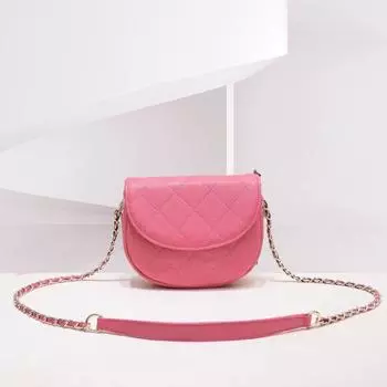 Caviar Seeking Stability Cowhide Single Oblique Span Bag Кожаная седельная сумка с вышитыми ромбами женская мини-сумка