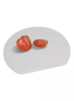 CB JAPAN Разделочная доска в форме полумесяца x 28 Антибактериальная Сделано в Посудомоечной машине Можно стерилизовать кипячением Полумесяц разделочная доска, которая экономит место Atomico серый