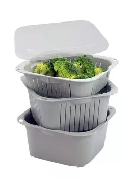 CB Japan Drainer Colander Bat Set M Size Антибактериальный препарат Подходит для мытья в посудомоечной машине в микроволновой печи Atomico