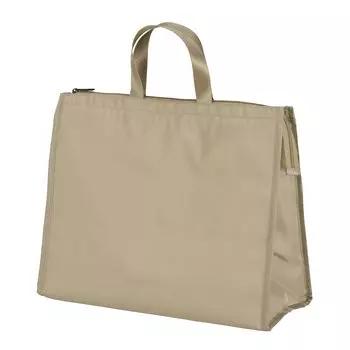 CB Japan Изолированная квадратная сумка, стоит, когда 18 л, с внутренней сеткой, размер L, открытая, вместимость, бежевая, карман, (Маневр)