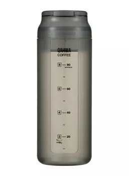 CB JAPAN Кофейная канистра [Сделано в Японии] со шкалой для измерения кофейных зерен QAHWA Черный