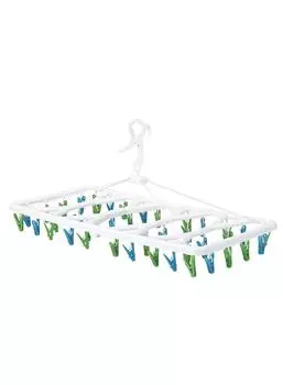 CB Japan Laundry Drying Green x Resin 40 Catch Hook Kogure Hanger, Blue, Frame, Pinch, Type,