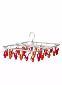 CB Japan Laundry Drying Pink x Aluminum 30 Clothes Indoor Adjustable Kogure Rack, Orange, Frame, Hangers, Drying, Hooks,