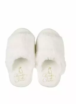 CB Japan Slippers White Fur Washable Fluffy I Want to Be Beautiful Tutum