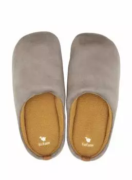 CB Japan Тапочки серые замшевые моющиеся пушистые подушки Tutum