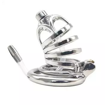 CB Lock для мужчин, клетка для пениса из нержавеющей стали, секс-игрушка для взрослых, клетка для члена, кольцо для пениса, БДСМ, раб, фетиш, мочевой катетер 40mm