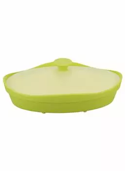 CB Япония силиконовая пароварка овального типа зеленого цвета для приготовления в микроволновой печи fleur