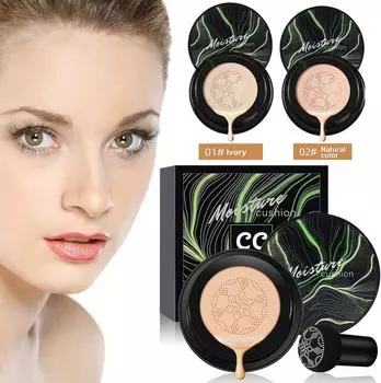 CC крем Mushroom Head Air Cushion Натуральный увлажняющий тональный крем Консилер Отбеливающий контроль жирности макияж Косметика BB крем 01# Ivory White