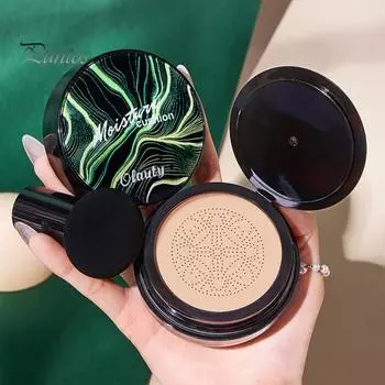 CC-крем с грибной пудрой-пуховкой, полноцветный корректирующий тональный крем, увлажняющий, стойкий, контролирующий жирность кожи, натуральный, легкий консилер слоновая кость