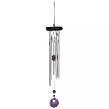 CCAM Woodstock Woodstock Chakra Chime Аметистовый чакра Chime Аметистовый фэн-шуй/Входной колокольчик/Ветер [Предмет] серебряный