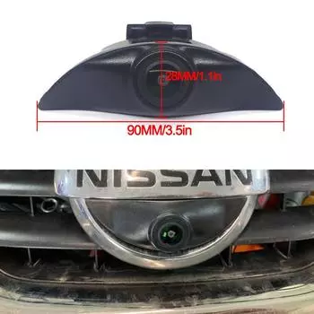 CCD AHD HD 1080P Автомобильный логотип Камера переднего вида для Nissan Xtrail T30 Tiida Qashqai J10 J11 Pathfinder March Patrol CVBS 1080x720P