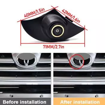 CCD AHD HD 1080P Передний логотип автомобиля Установка камеры переднего вида для Toyota Corolla E170 E180 2013 2014 2015 2016 2017 2018 CVBS 1080X720P