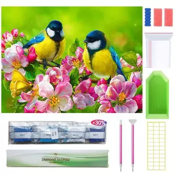 CCOKA Diamond Art Kit 5D Diamond Painting Идеально подходит для фоторамки Алмазная картина Полная паста Формат A3 Мозаичное искусство для начинающих (Попугай)