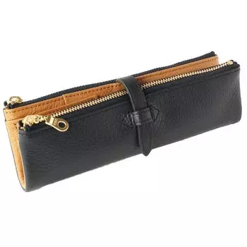 Пенал CCOMPANY LIMITED Lupo 2 Second Натуральная кожа Итальянский кожаный пенал (военно-морской флот) синий