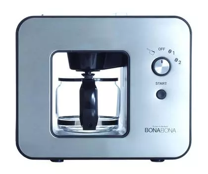 CCP Полностью автоматическая кофеварка с кофемолкой с функцией сохранения тепла от кофейных зерен и стеклянным кувшином черного цвета [BONABONA] (оборудованная функция) Может