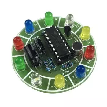CD4017 Голосовое управление вращающимся цветным светодиодным светом портативная студенческая лаборатория