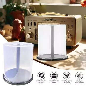 CD DVD Органайзер Компактный DVD-бокс для хранения пластиковый футляр для книг Пустой держатель для CD-дисков Hol W7P9 white-2pcs