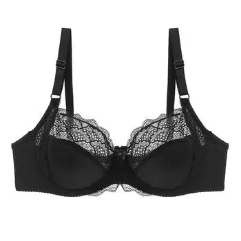 CD плюс размер женский бюстгальтер без косточек ультратонкий бюстгальтер из чистого хлопка ажурное нижнее белье сексуальное кружево плюс размер 85C белый