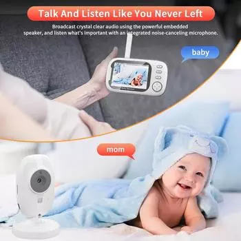Cdycam Новая 3,5-дюймовая беспроводная видеоняня с ночным видением, мониторингом температуры, двухсторонней аудиосвязью, камерой безопасности для няни