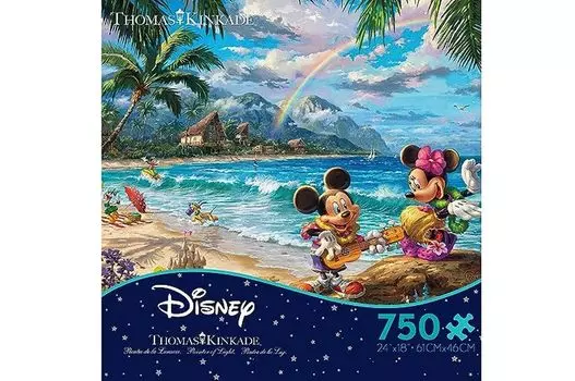 Ceaco 750 элементов Томас Кинкейд Disney Коллекция Микки и Минни Пазл для детей и взрослых -