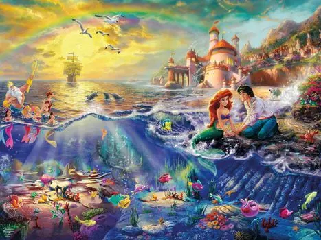 Ceaco Foil Puzzle Disney Thomas Kinkade The Little Mermaid Puzzle 500 Piece - - - - -