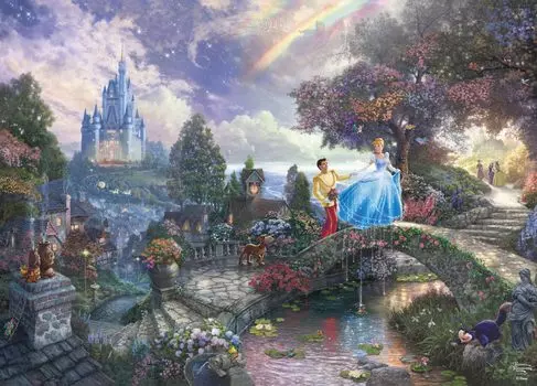 Ceaco Thomas Kinkade Disney Fulfilling Wish 1000 Piece Jigsaw Puzzle - - - Золушка -