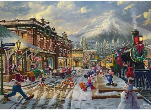 Ceaco Thomas Kinkade Disney Holiday Candy Cane Express 1000 элементов пазл - - - - -