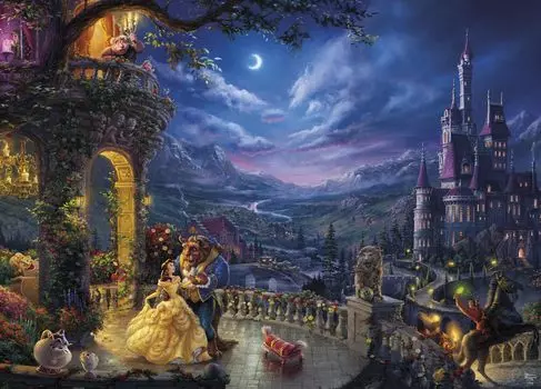 Ceaco Thomas Kinkade Disney Красавица и чудовище, танцующие в лунном свете, пазл из 1000 элементов - - - -