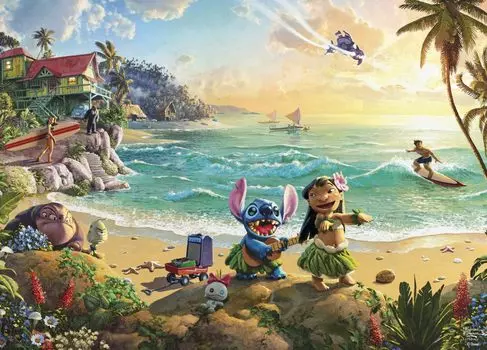 Ceaco Thomas Kinkade Disney Lilo and Stitch 1000 элементов пазл - - - -