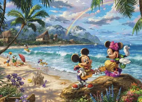 Ceaco Thomas Kinkade Disney Микки Минни с Гавайев 1000 элементов пазл - - - & -