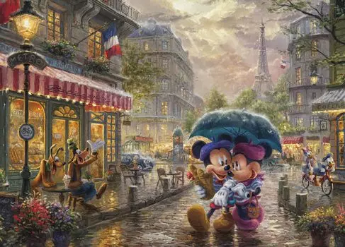 Ceaco Thomas Kinkade Disney Микки Минни в Париже 1000 элементов пазл - - - & -